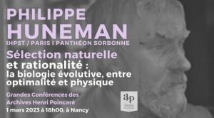 Grandes Conférences AHP: Philippe Huneman sur la sélection naturelle